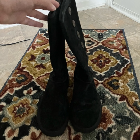 UGG black suede calf high boots - Picture 3 of 6